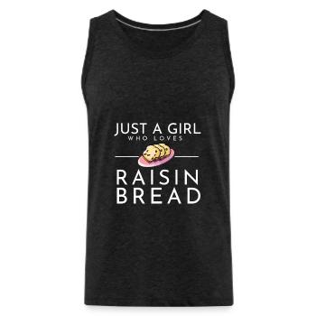 Baking Raisin Bread - Men's Premium Organic Tank Top - charcoal grey - Front - Alexander (188cm)