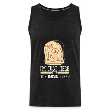 Baking Raisin Bread - Men's Premium Organic Tank Top - charcoal grey - Front - Alexander (188cm)
