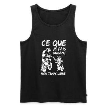 Motocross Moto Père Et Fille Une Équipe pour La - Männer Premium Bio Tank Top - Schwarz - Vorne - AI Model Male 178 light (178cm)