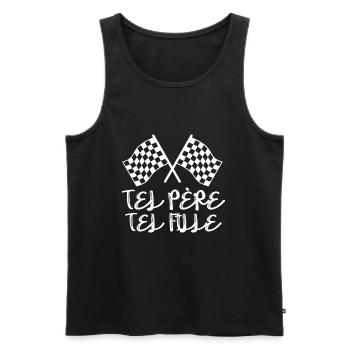 Motocross Moto Père Et Fille Une Équipe pour La - Männer Premium Bio Tank Top - Schwarz - Vorne - AI Model Male 178 light (178cm)