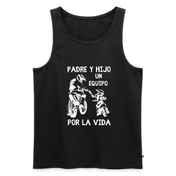 Tal Padre Tal Hijo Motocross Moto Desporte - Männer Premium Bio Tank Top - Schwarz - Vorne - AI Model Male 178 light (178cm)