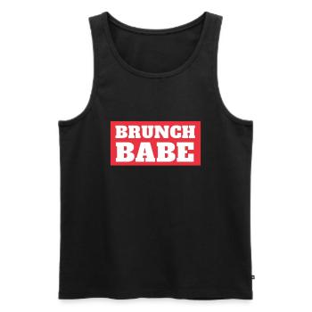 Babes Who Brunch Squat - Männer Premium Bio Tank Top - Schwarz - Vorne - AI Model Male 178 light (178cm)