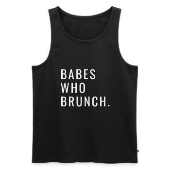 Babes Who Brunch Squat - Männer Premium Bio Tank Top - Schwarz - Vorne - AI Model Male 178 light (178cm)