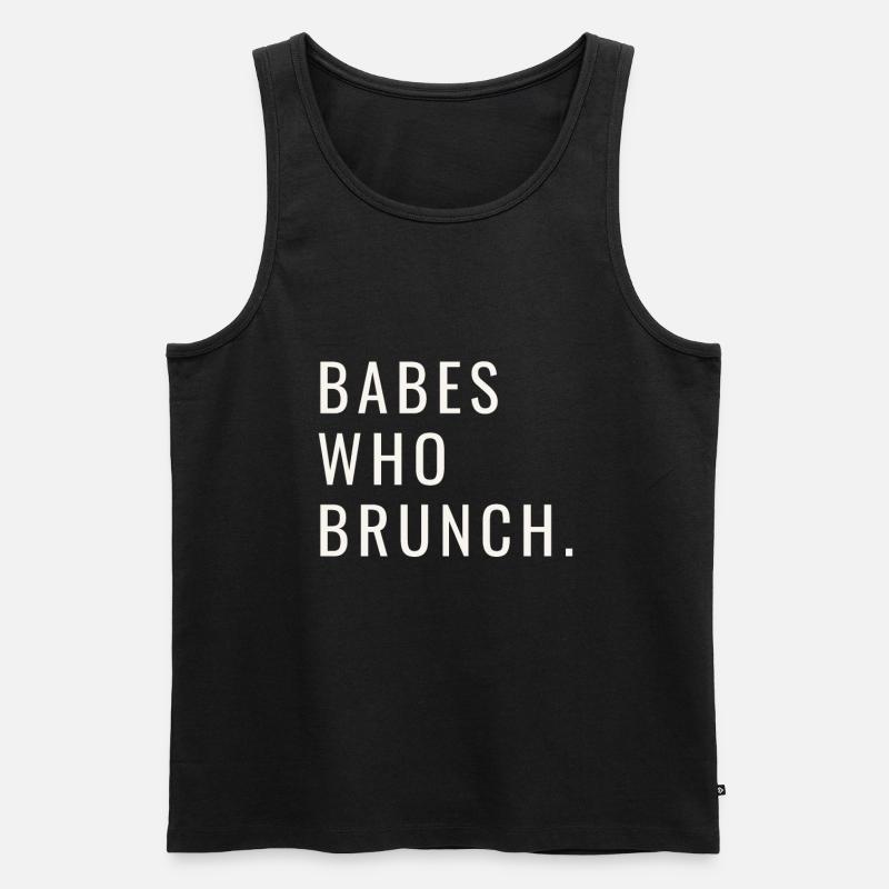 Babes Who Brunch Squat - Männer Premium Bio Tank Top - Schwarz