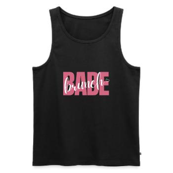 Babes Who Brunch Squat - Männer Premium Bio Tank Top - Schwarz - Vorne - AI Model Male 178 light (178cm)