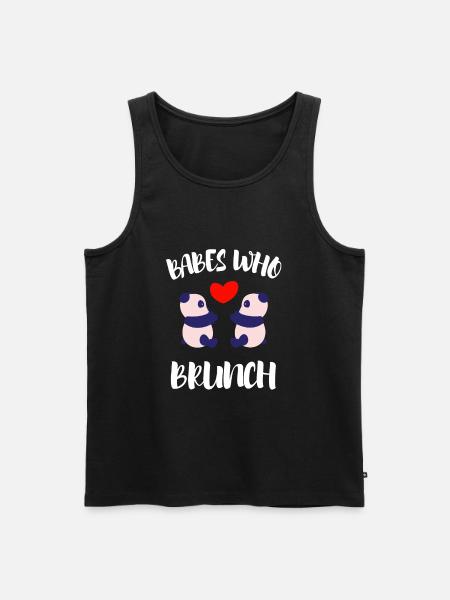 Babes Who Brunch Squat - Men's Premium Organic Tank Top - black