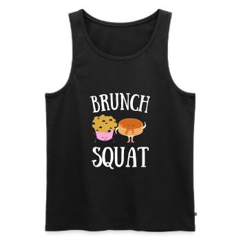 Babes Who Brunch Squat - Männer Premium Bio Tank Top - Schwarz - Vorne - AI Model Male 178 light (178cm)