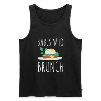 Babes Who Brunch Squat - Männer Premium Bio Tank Top - Schwarz - Vorne - AI Model Male 178 light (178cm)