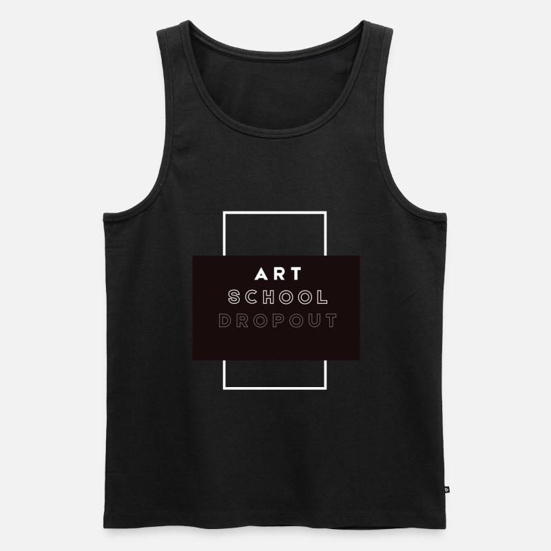 Art School Dropout - Männer Premium Bio Tank Top - Schwarz