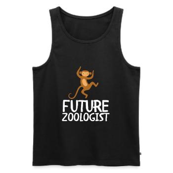 Future Zoologist Birthday Wildlife - Men's Premium Organic Tank Top - black - Front - AI Model Male 178 light (178cm)