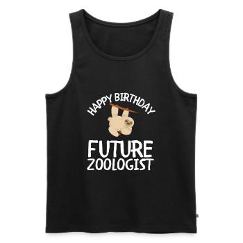 Future Zoologist Birthday Wildlife - Men's Premium Organic Tank Top - black - Front - AI Model Male 178 light (178cm)