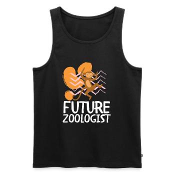Future Zoologist Birthday Wildlife - Men's Premium Organic Tank Top - black - Front - AI Model Male 178 light (178cm)