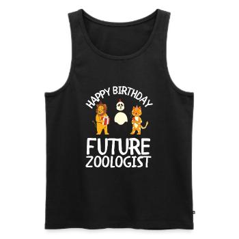 Future Zoologist Birthday Wildlife - Men's Premium Organic Tank Top - black - Front - AI Model Male 178 light (178cm)