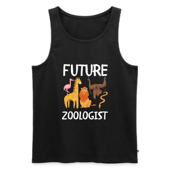 Future Zoologist Birthday Wildlife - Men's Premium Organic Tank Top - black - Front - AI Model Male 178 light (178cm)
