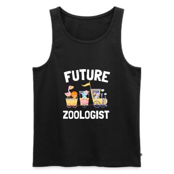 Future Zoologist Birthday Wildlife - Men's Premium Organic Tank Top - black - Front - AI Model Male 178 light (178cm)