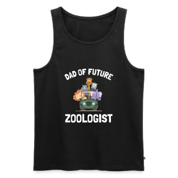 Future Zoologist Birthday Wildlife - Men's Premium Organic Tank Top - black - Front - AI Model Male 178 light (178cm)