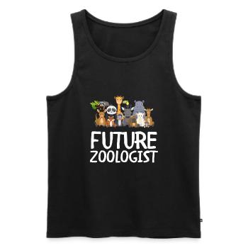Future Zoologist Birthday Wildlife - Men's Premium Organic Tank Top - black - Front - AI Model Male 178 light (178cm)