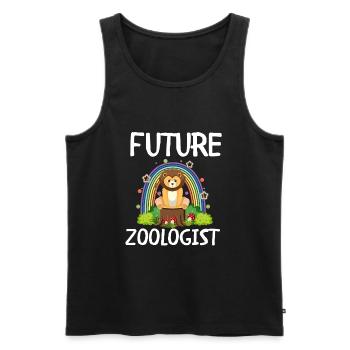 Future Zoologist Birthday Wildlife - Men's Premium Organic Tank Top - black - Front - AI Model Male 178 light (178cm)