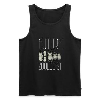 Future Zoologist Birthday Wildlife - Men's Premium Organic Tank Top - black - Front - AI Model Male 178 light (178cm)
