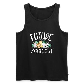 Future Zoologist Birthday Wildlife - Men's Premium Organic Tank Top - black - Front - AI Model Male 178 light (178cm)
