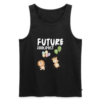 Future Zoologist Birthday Wildlife - Men's Premium Organic Tank Top - black - Front - AI Model Male 178 light (178cm)
