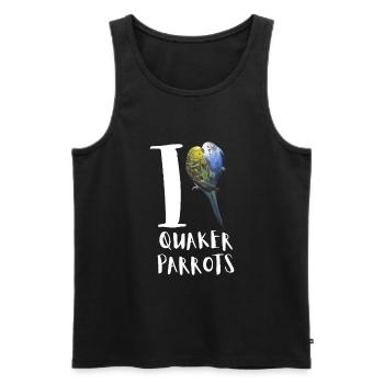 Blue Quaker Parrot Maman - Débardeur bio Premium Homme - noir - Devant - Michal (187cm)