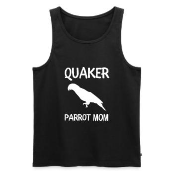 Blue Quaker Parrot Maman - Débardeur bio Premium Homme - noir - Devant - AI Model Male 178 light (178cm)