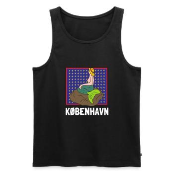Kobenhavn Denmark Danish Kobenhaven Mermaid - Männer Premium Bio Tank Top - Schwarz - Vorne - Michal (187cm)