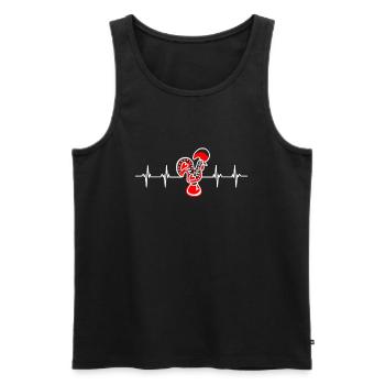 Galo De Barcelos Portuguese Rooster - Männer Premium Bio Tank Top - Schwarz - Vorne - Michal (187cm)