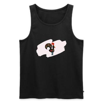 Galo De Barcelos Portuguese Rooster - Männer Premium Bio Tank Top - Schwarz - Vorne - Michal (187cm)