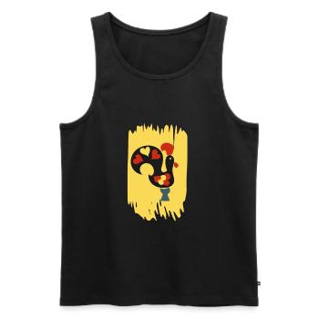 Galo De Barcelos Portuguese Rooster - Männer Premium Bio Tank Top - Schwarz - Vorne - Michal (187cm)