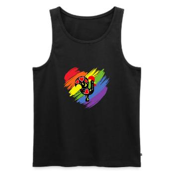 Galo De Barcelos Portuguese Rooster - Männer Premium Bio Tank Top - Schwarz - Vorne - Michal (187cm)