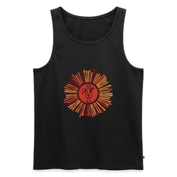 Galo De Barcelos Portuguese Rooster - Männer Premium Bio Tank Top - Schwarz - Vorne - Michal (187cm)