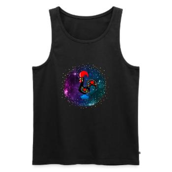Galo De Barcelos Portuguese Rooster - Männer Premium Bio Tank Top - Schwarz - Vorne - Michal (187cm)