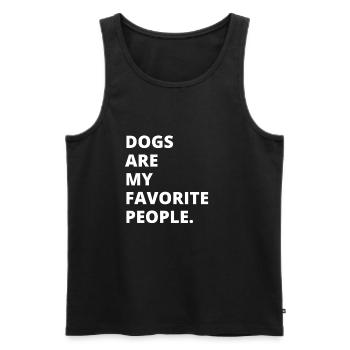 Dogs Are My Favorite People - Men's Premium Organic Tank Top - black - Front - Michal (187cm)