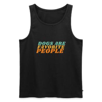 Dogs Are My Favorite People - Men's Premium Organic Tank Top - black - Front - Michal (187cm)