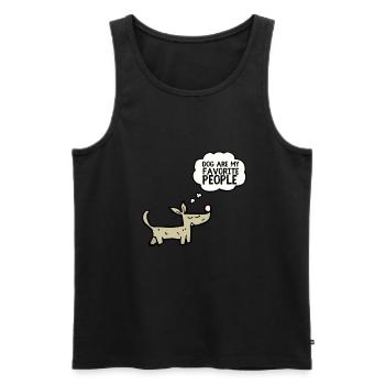 Dogs Are My Favorite People - Men's Premium Organic Tank Top - black - Front - Michal (187cm)