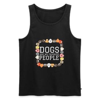 Dogs Are My Favorite People - Men's Premium Organic Tank Top - black - Front - Michal (187cm)