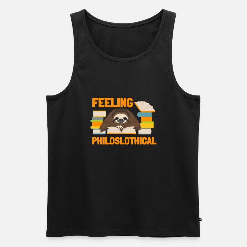 Philosophical Debate Feeling Philoslothical - Männer Premium Bio Tank Top - Schwarz