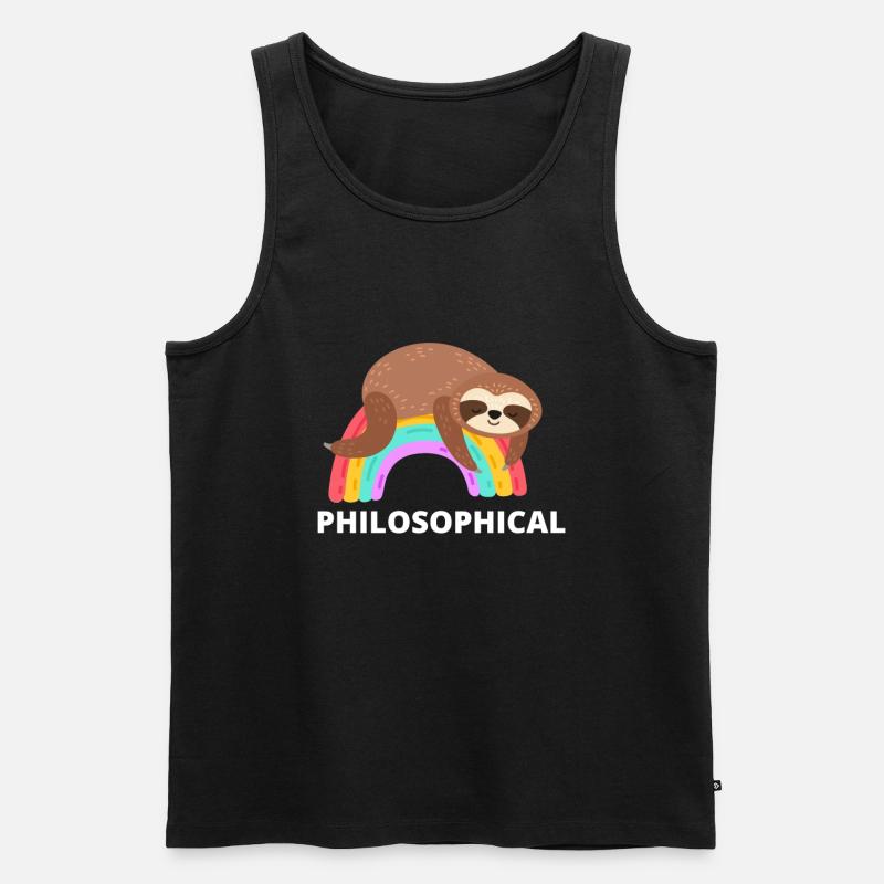 Philosophical Debate Feeling Philoslothical - Männer Premium Bio Tank Top - Schwarz