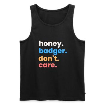 Honey Badger Don't Care - Männer Premium Bio Tank Top - Schwarz - Vorne - AI Model Male 178 light (178cm)