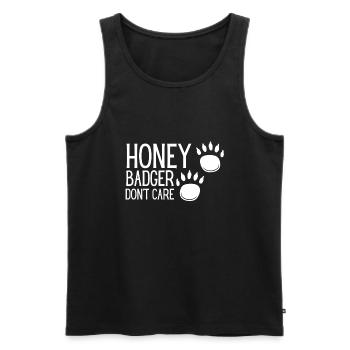 Honey Badger Don't Care - Männer Premium Bio Tank Top - Schwarz - Vorne - AI Model Male 178 light (178cm)