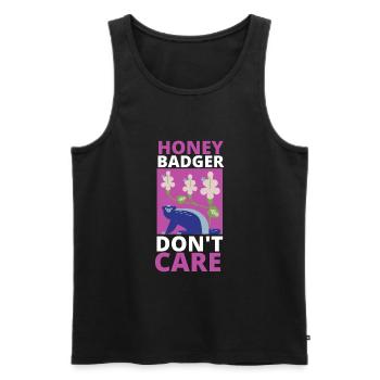 Honey Badger Don't Care - Männer Premium Bio Tank Top - Schwarz - Vorne - AI Model Male 178 light (178cm)