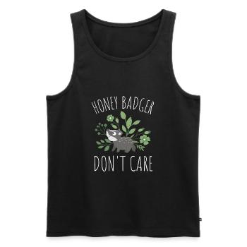 Honey Badger Don't Care - Männer Premium Bio Tank Top - Schwarz - Vorne - AI Model Male 178 light (178cm)