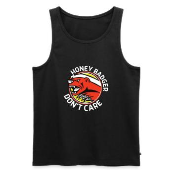 Honey Badger Don't Care - Männer Premium Bio Tank Top - Schwarz - Vorne - AI Model Male 178 light (178cm)