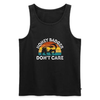 Honey Badger Don't Care - Männer Premium Bio Tank Top - Schwarz - Vorne - AI Model Male 178 light (178cm)