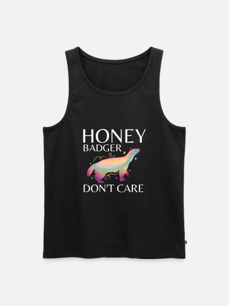 Honey Badger s’en fiche - Débardeur bio Premium Homme - noir