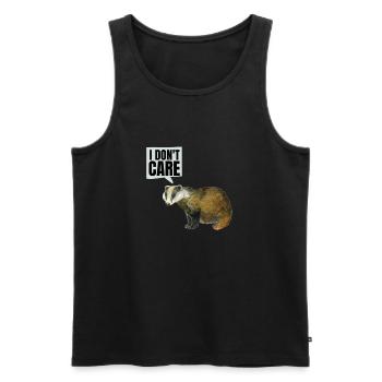 Honey Badger Don't Care - Männer Premium Bio Tank Top - Schwarz - Vorne - AI Model Male 178 light (178cm)