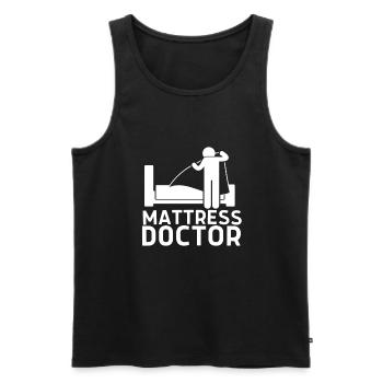 Best Salesman Bed Mattress Doctor - Men's Premium Organic Tank Top - black - Front - AI Model Male 178 light (178cm)