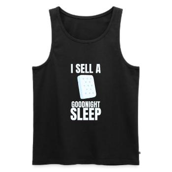 Best Salesman Bed Mattress Doctor - Men's Premium Organic Tank Top - black - Front - AI Model Male 178 light (178cm)